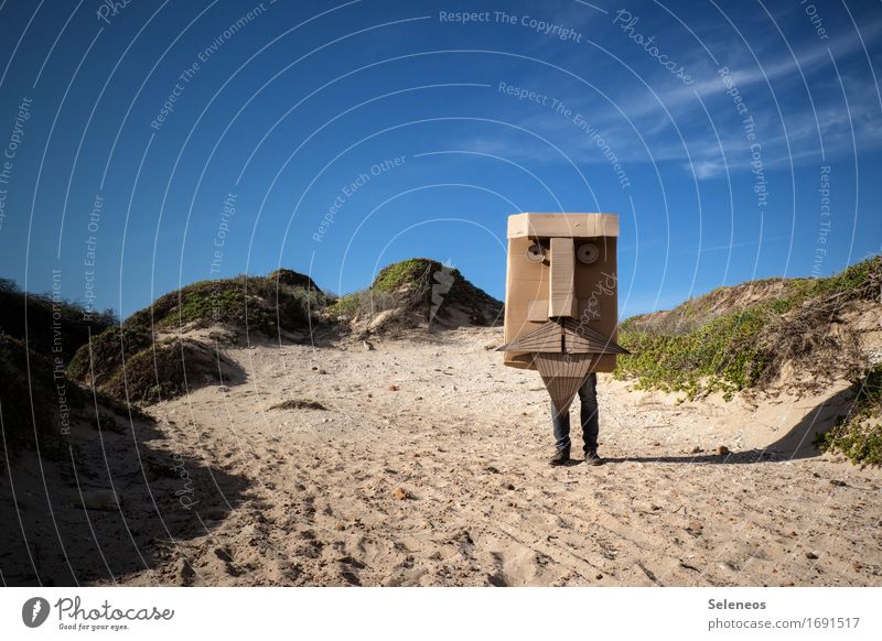 Hi. Mensch Mann Erwachsene Gesicht Auge Nase Bart 1 Umwelt Natur Himmel Wolken Horizont Sonne Sonnenlicht Sommer Küste Strand beobachten träumen Farbfoto