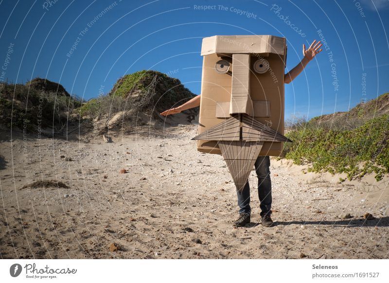 winke winke Freizeit & Hobby Spielen Basteln Kinderspiel Strand Mensch maskulin Gesicht 1 Umwelt Natur Landschaft Sommer Küste Meer Maske Bart Vollbart