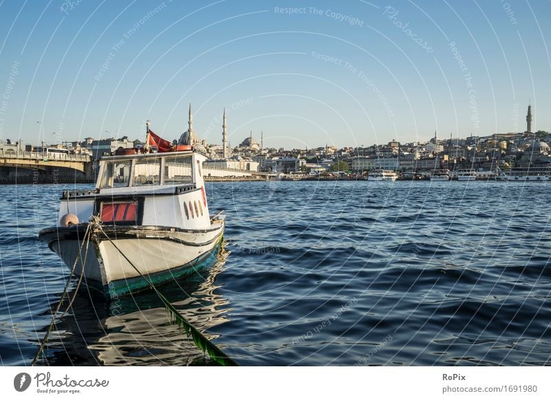 Istanbul Ferien & Urlaub & Reisen Tourismus Sightseeing Städtereise Sommer Strand Meer Umwelt Landschaft Wasser Wolkenloser Himmel Flussufer Bucht byzanz Türkei