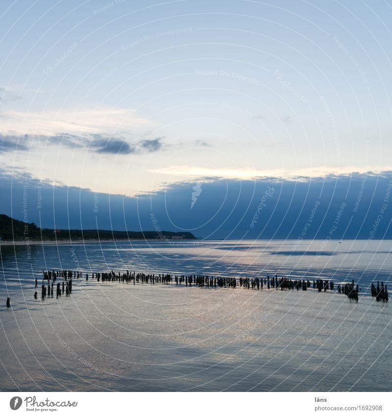 Ostsee Ferien & Urlaub & Reisen Tourismus Sommer Sommerurlaub Strand Meer Himmel Wolken Sonnenaufgang Sonnenuntergang Küste Bucht Insel Usedom träumen glänzend