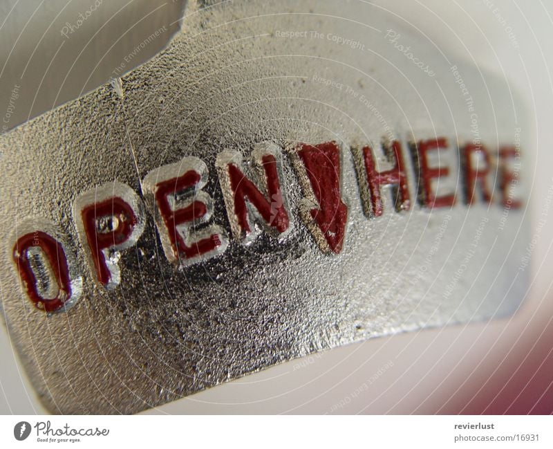 OpenHere aufmachen leer Küche Griff Flasche