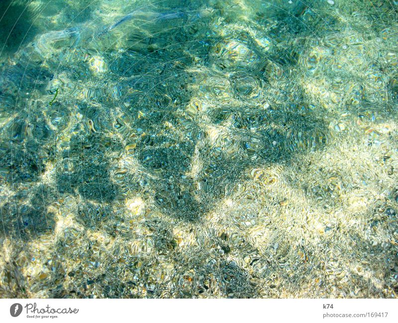 klar Farbfoto Außenaufnahme Textfreiraum Mitte Tag Sonnenlicht Sommer Sommerurlaub Meer Wasser Schönes Wetter Küste See Stein frisch glänzend Sauberkeit blau