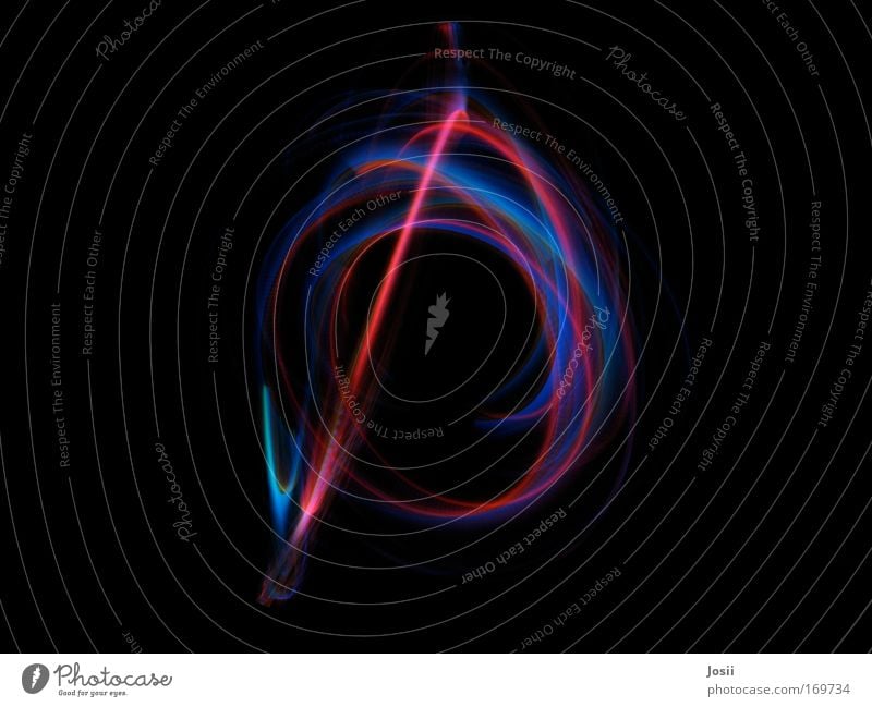 Bailar toda la noche número dos Farbfoto mehrfarbig Nacht Lichterscheinung Bewegungsunschärfe Freude Freizeit & Hobby Spielen ästhetisch frei blau rot Ball Pois