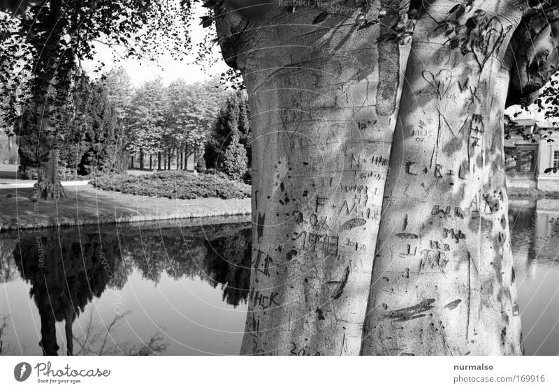 ver ewig t Schwarzweißfoto Außenaufnahme Tag Spaziergang Ferien & Urlaub & Reisen Tourismus Garten Joggen Skulptur Kultur Natur Park Potsdam Menschenleer