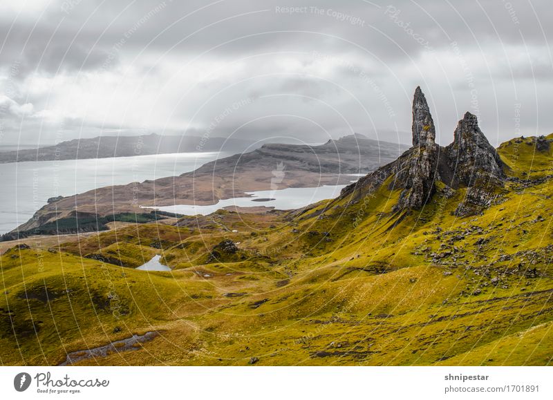 The Storr. Gesundheit Ferien & Urlaub & Reisen Tourismus Ausflug Abenteuer Expedition Berge u. Gebirge wandern Natur Landschaft Pflanze Erde Wolken Frühling