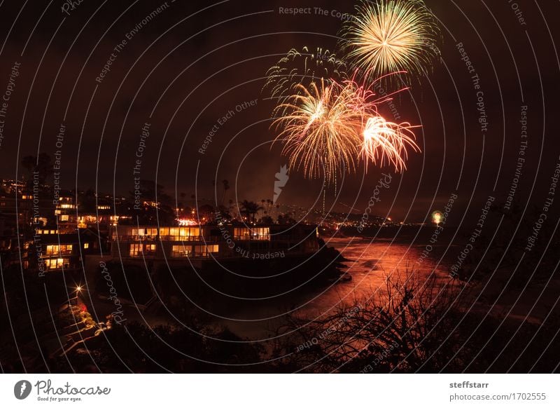 Laguna Beach Feuerwerk Nachtleben Entertainment Karneval Silvester u. Neujahr Jahrmarkt Hochzeit Ausstellung Landschaft Himmel Sommer Küste Meer Kleinstadt