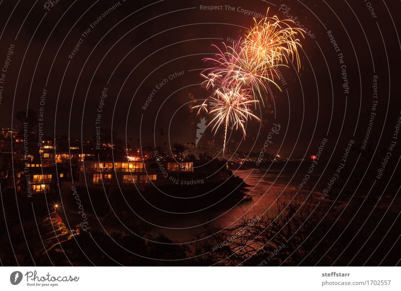 Laguna Beach Feuerwerk Lifestyle Freude Freizeit & Hobby Ferien & Urlaub & Reisen Tourismus Abenteuer Sommer Nachtleben Entertainment Feste & Feiern