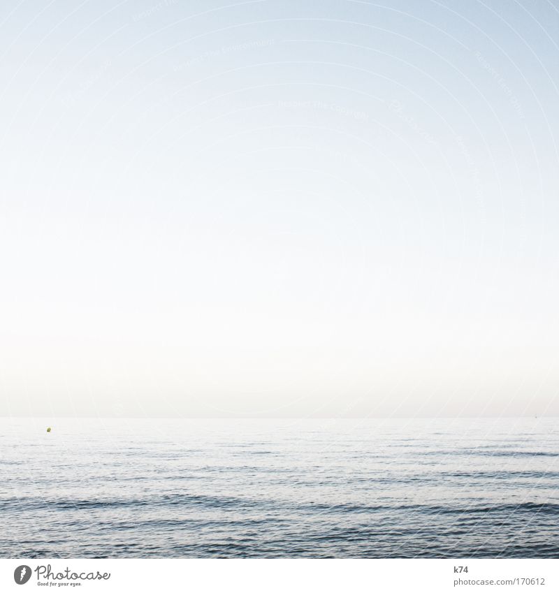 buoy Farbfoto gedeckte Farben Außenaufnahme Tag Tageslicht Landschaft Wasser Himmel Meer frei glänzend hell schön Freiheit Horizont kalt ruhig Umwelt Ferne