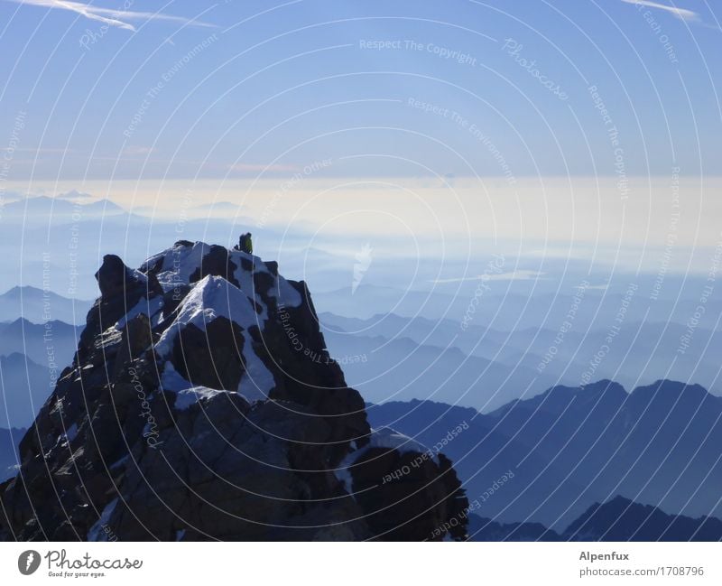 Top of swiss III Klettern Bergsteigen Bergsteiger Umwelt Natur Landschaft Wolkenloser Himmel Schönes Wetter Hügel Felsen Alpen Berge u. Gebirge Monte Rosa