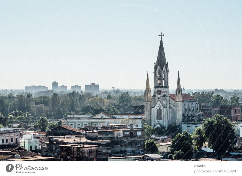 Camagüey Ferien & Urlaub & Reisen Abenteuer Ferne Sightseeing Städtereise Himmel Wolkenloser Himmel Sonnenlicht Schönes Wetter Kuba Südamerika Mittelamerika