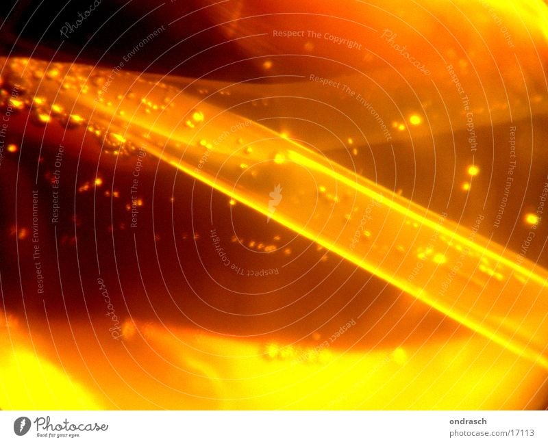 glibber Schleim gelb Fototechnik Schilfrohr blasen Bewegung Flasche Glas