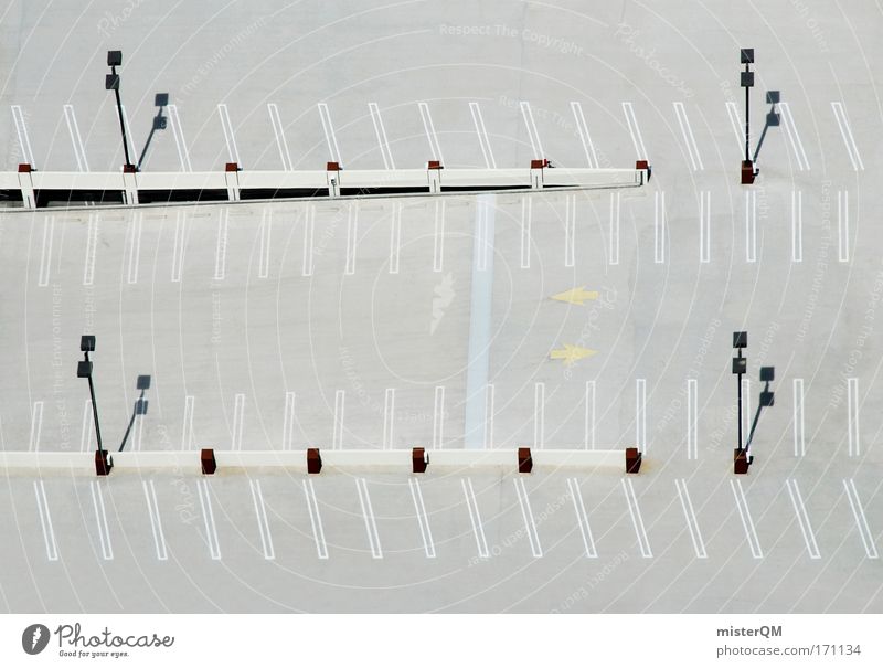 Parking Space. Farbfoto mehrfarbig Außenaufnahme Luftaufnahme abstrakt Muster Strukturen & Formen Menschenleer Tag Sonnenlicht Starke Tiefenschärfe