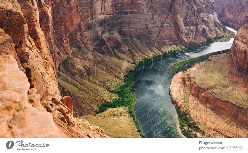 Horseshoe Bend (Arizona) [12] schön Ausflug Berge u. Gebirge Landschaft Wasser Fluss Sehenswürdigkeit genießen Aussicht USA Nationalpark Amerika Page