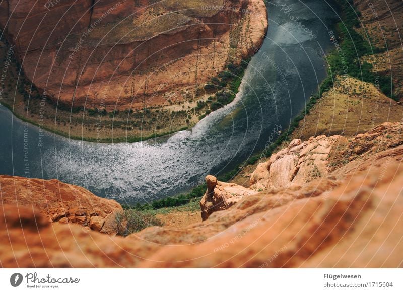 Horseshoe Bend (Arizona) [13] schön Ausflug Berge u. Gebirge Landschaft Wasser Fluss Sehenswürdigkeit genießen Aussicht USA Nationalpark Amerika Page