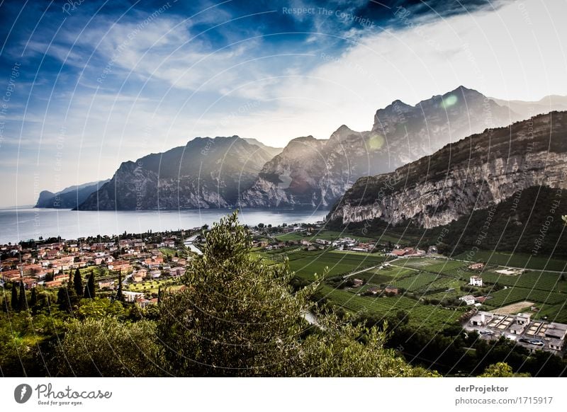 Sonnenuntergang am Gardasee Ferien & Urlaub & Reisen Tourismus Ausflug Abenteuer Sightseeing Städtereise Sommerurlaub Umwelt Natur Landschaft Pflanze Tier Feld