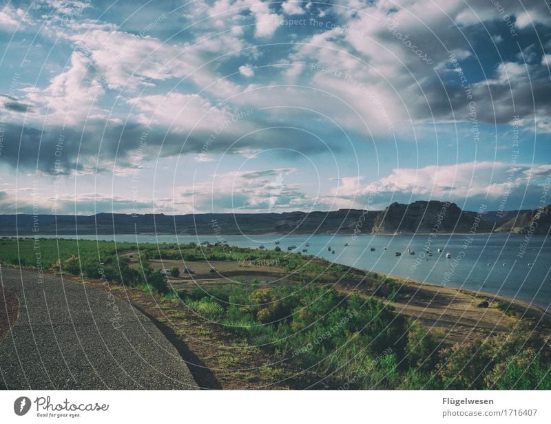 Beautiful Amerika (l) Himmel Wolken Tag Schatten Berge u. Gebirge Grand Canyon USA Landschaft Pflanze Tier Aussicht Ferne Menschenleer Sträucher Vulkankrater