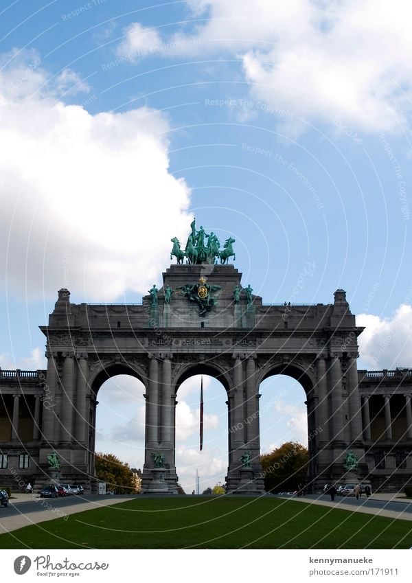 Jubelpark Farbfoto Ferien & Urlaub & Reisen Tourismus Sightseeing Städtereise Museum Skulptur Brüssel Belgien Europa Hauptstadt Park Tor Tag