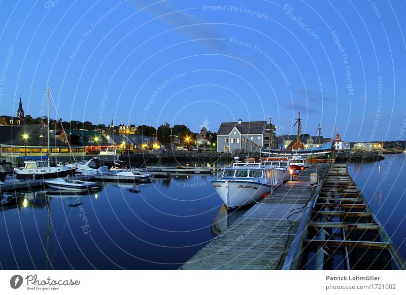 Waterfront Ferien & Urlaub & Reisen Tourismus Ferne Haus Umwelt Natur Landschaft Himmel Nachthimmel Schönes Wetter Flussufer Fjord St. Lorenz Strom Pictou