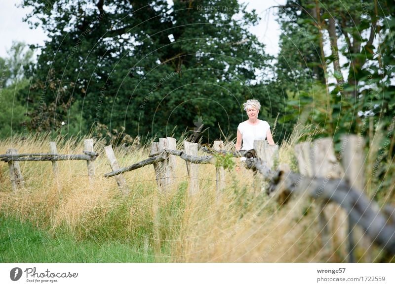 Entlang der Beeke Ferien & Urlaub & Reisen Ausflug Sommer Sommerurlaub Mensch feminin Frau Erwachsene Weiblicher Senior 1 45-60 Jahre Erholung gehen braun grau