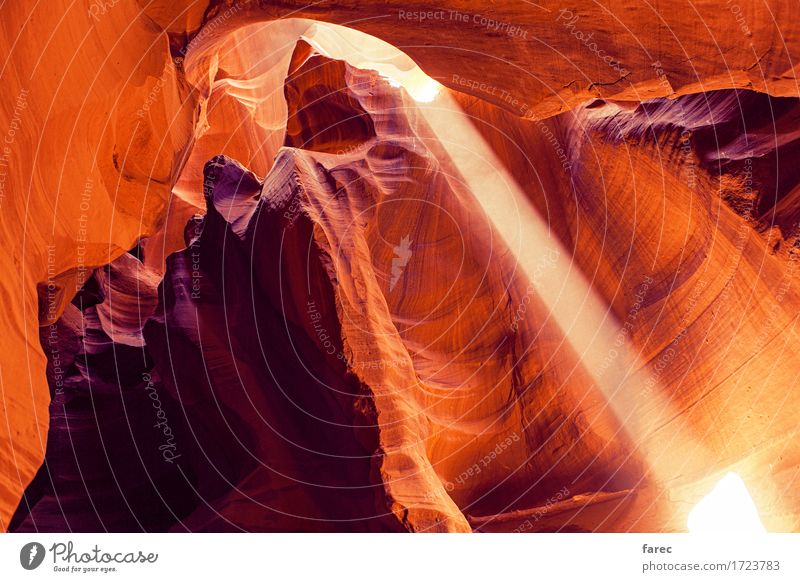 Antelope Canyon, Navajo Tribal Park, Arizona, USA Natur Landschaft Erde Sand Wasser Sommer Berge u. Gebirge Schlucht Sehenswürdigkeit Wahrzeichen Denkmal