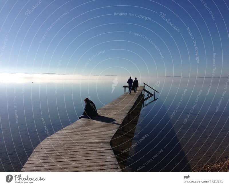 Nebel am Horizont harmonisch Wohlgefühl Erholung ruhig Ferien & Urlaub & Reisen Ferne Freiheit Sommer Wassersport Schwimmen & Baden Feierabend Sonnenenergie