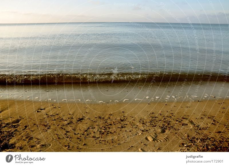 Schwapp Farbfoto Außenaufnahme Tag Umwelt Natur Sand Wasser Himmel Wellen Küste Strand Ostsee Meer Ferien & Urlaub & Reisen Freiheit Freizeit & Hobby Ferne