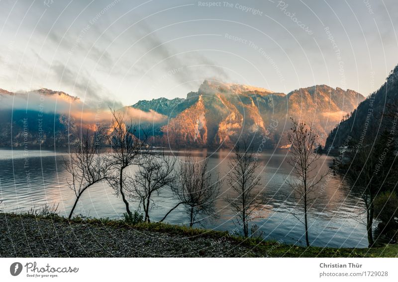 Traunsee Wellness Leben harmonisch Wohlgefühl Zufriedenheit Sinnesorgane Erholung Angeln Ferien & Urlaub & Reisen Tourismus Ausflug Strand Winter Winterurlaub