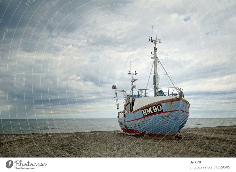 On dry land II Fisch Meeresfrüchte Ferien & Urlaub & Reisen Fischer Fischereiwirtschaft Fischereihafen Umwelt Natur schlechtes Wetter Wind Regen Küste Strand