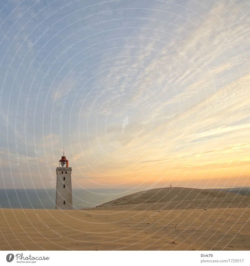 Rubjerg Knude Fyr im Quadrat Ferien & Urlaub & Reisen Sommer Sommerurlaub Umwelt Landschaft Himmel Sonnenaufgang Sonnenuntergang Sonnenlicht Nordsee Meer Düne