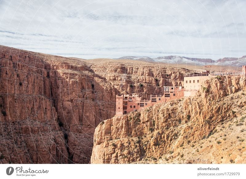 Gorges du Dades - Marokko Ferien & Urlaub & Reisen Ausflug Abenteuer Ferne Freiheit Expedition Umwelt Natur Landschaft Himmel Wolken Horizont Sonnenlicht