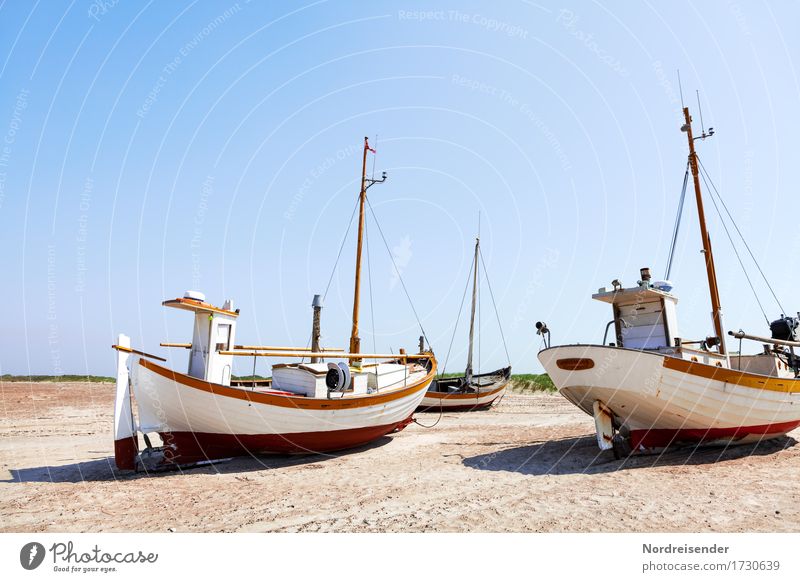 Traditioneller Fischfang Ferien & Urlaub & Reisen Tourismus Sommer Sommerurlaub Sonne Strand Meer Mittelstand Schönes Wetter Nordsee Fischerdorf Menschenleer