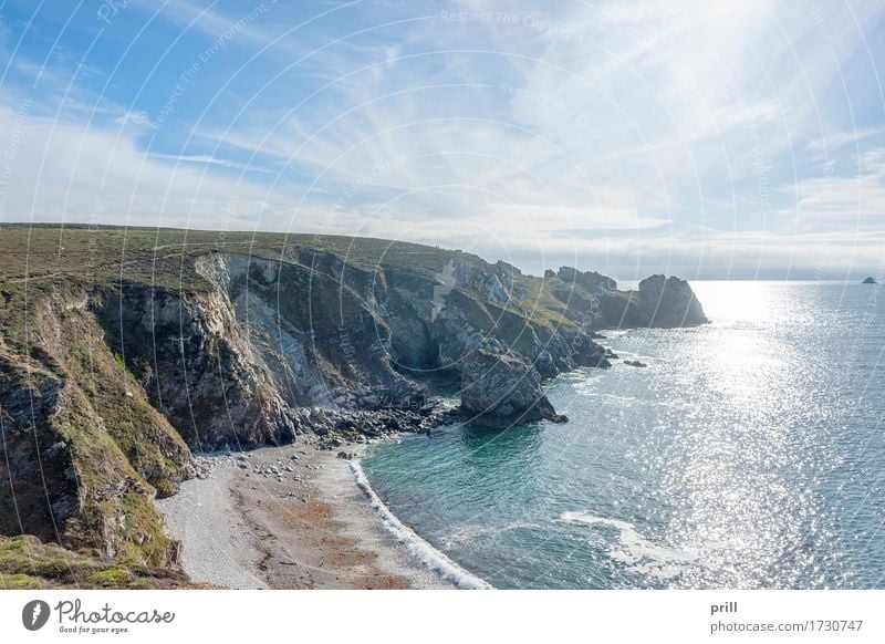 Pointe de Pen-Hir in Brittany Sommer Strand Meer Landschaft Sand Wasser Felsen Küste Stein Abenteuer pointe de penhir Bretagne Finistere Frankreich