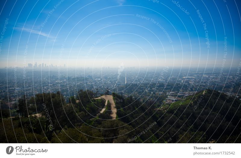 L.A Ferien & Urlaub & Reisen Tourismus Ferne Städtereise Schönes Wetter Los Angeles Amerika USA Kalifornien Stadt Hauptstadt Stadtzentrum Skyline Hochhaus