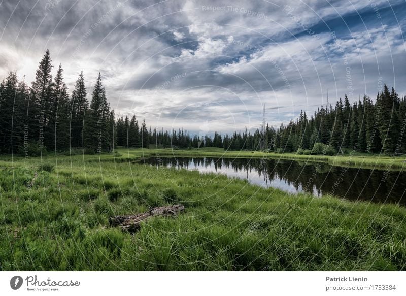 Spring Lake schön Ferien & Urlaub & Reisen Tourismus Abenteuer Sommer Berge u. Gebirge Umwelt Natur Landschaft Himmel Wolken Klimawandel Wetter Schönes Wetter