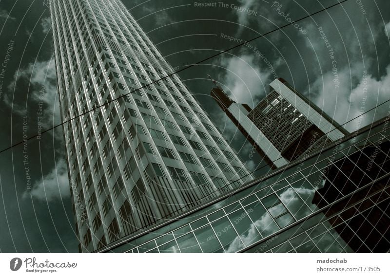 Nur die Stummen beneiden die Redsamen. Frankfurt am Main Stadt Hochhaus Bankgebäude Gebäude Architektur Skyline Angst Stress Arbeit & Erwerbstätigkeit Business