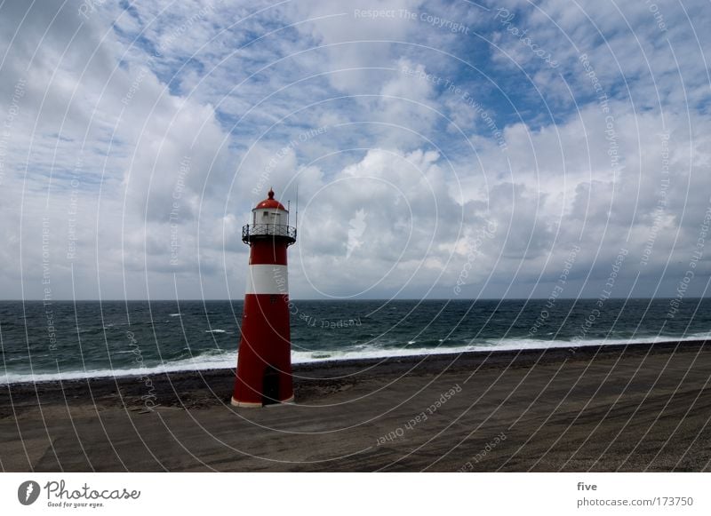 westkapelle_zeeland Farbfoto Außenaufnahme Textfreiraum rechts Tag Kontrast Vogelperspektive Weitwinkel Natur Landschaft Urelemente Erde Wasser Himmel Wolken