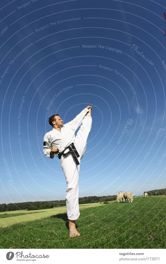 ... KICK Schneesturm Kick Fußtritt treten kicken Aktion active Athlet sportlich üben exercise Faust fist fists Hand Gesundheit hoch instructeur judogi Karate