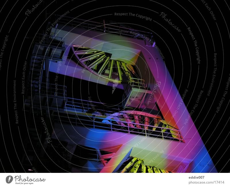 Zeche Ewald I Illumination Ruhrgebiet Industrie Turm