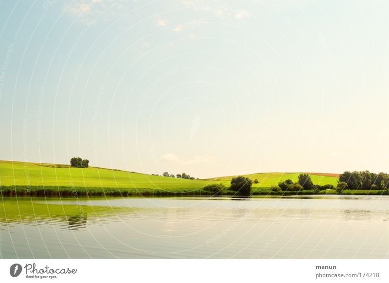 Naherholungsgebiet II harmonisch Sinnesorgane Erholung ruhig Ferien & Urlaub & Reisen Umwelt Natur Landschaft Urelemente Himmel Frühling Sommer Wiese Feld Hügel