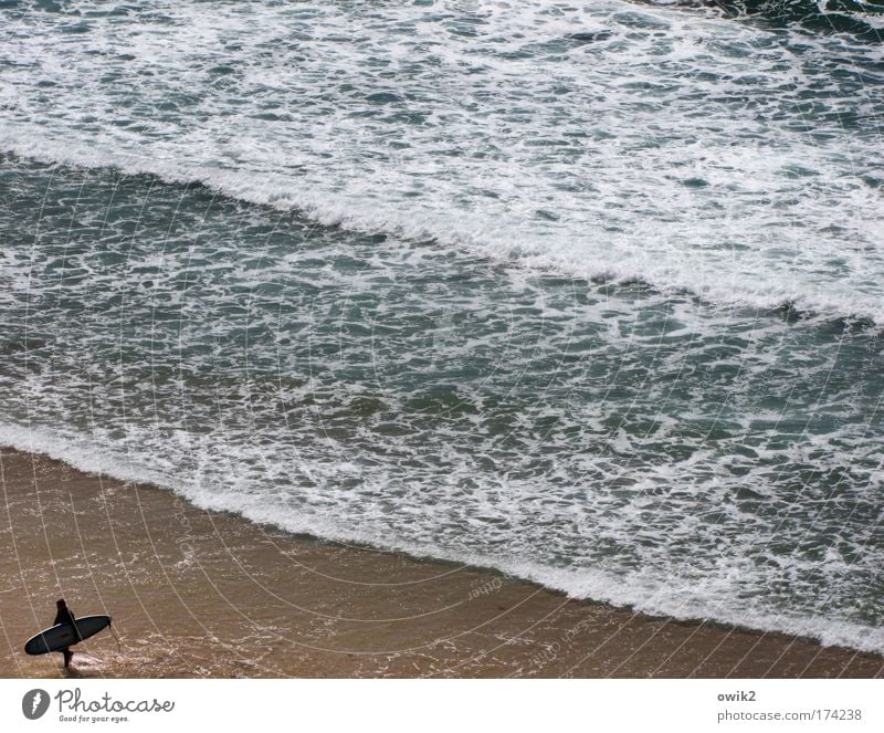 Mittagspause Farbfoto Gedeckte Farben Außenaufnahme Tag Silhouette Sonnenlicht Vogelperspektive Freizeit & Hobby Freiheit Sommerurlaub Meer Wellen Wassersport