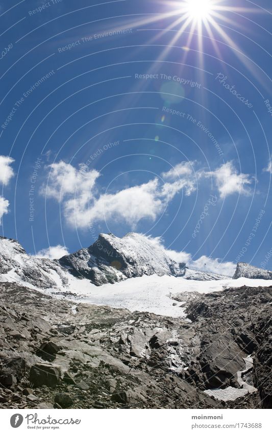 Kitzsteinhorn im Sommer wandern Ferien & Urlaub & Reisen Ausflug Abenteuer Freiheit Sommerurlaub Sonne Schnee Berge u. Gebirge Skier Snowboard Skipiste Umwelt