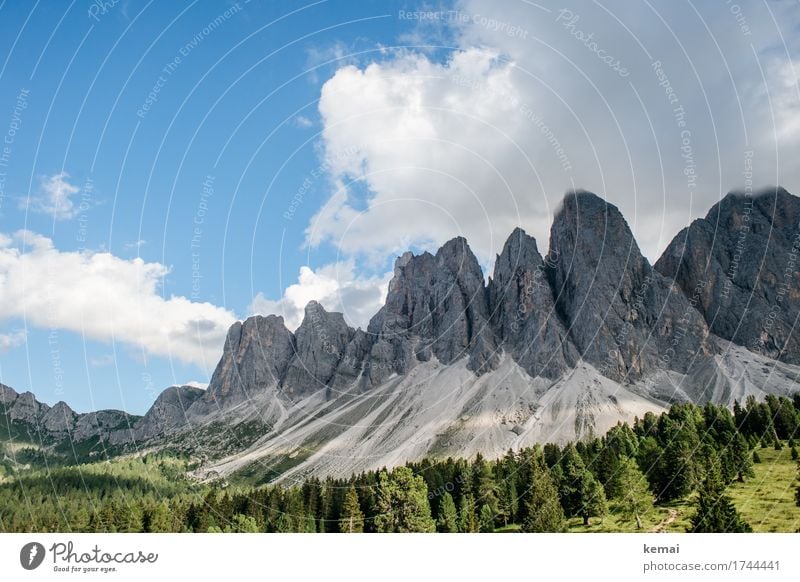 Geislerspitzen Leben ruhig Freizeit & Hobby Ferien & Urlaub & Reisen Ausflug Abenteuer Ferne Freiheit Sommer Sommerurlaub Berge u. Gebirge wandern Umwelt Natur