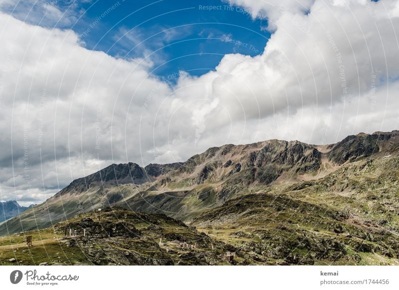 Berge und Himmel Freizeit & Hobby Ferien & Urlaub & Reisen Tourismus Ausflug Abenteuer Ferne Freiheit Berge u. Gebirge wandern Umwelt Natur Landschaft Wolken