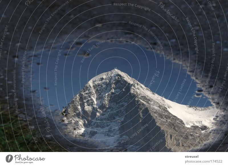 bergsteigen Natur Urelemente Erde Himmel Schönes Wetter Schnee Felsen Alpen Berge u. Gebirge Eiger Nordwand Schweiz Gipfel Schneebedeckte Gipfel Stein Wasser