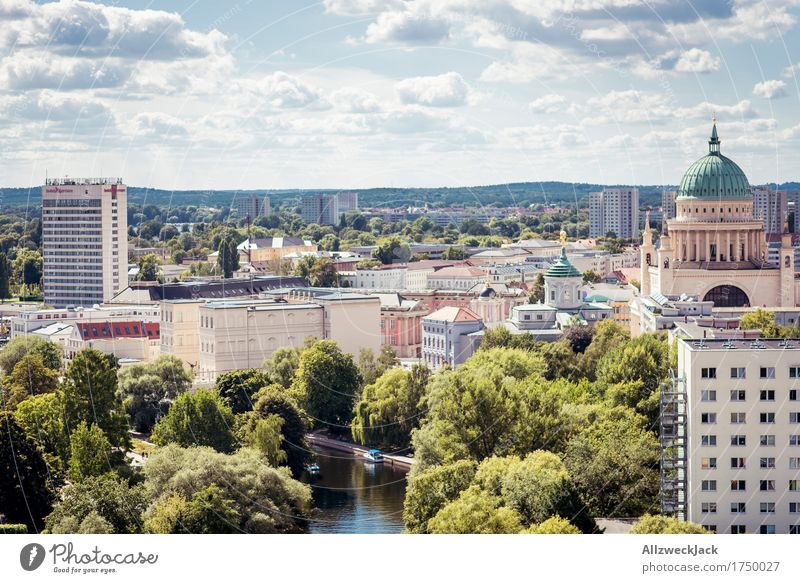 Potsdam 1 Himmel Wolken Horizont Sommer Schönes Wetter Brandenburg Stadt Stadtzentrum Haus Kirche Park Brücke Sehenswürdigkeit Wahrzeichen Nikolaikirche