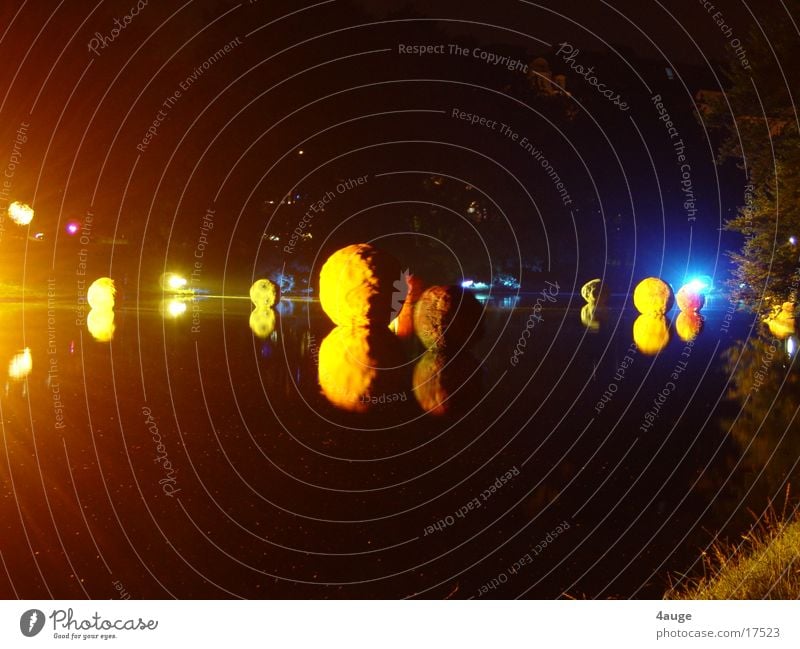 Licht am Wall Nacht Bremen Planet Freizeit & Hobby Farbe Wasser Mauer