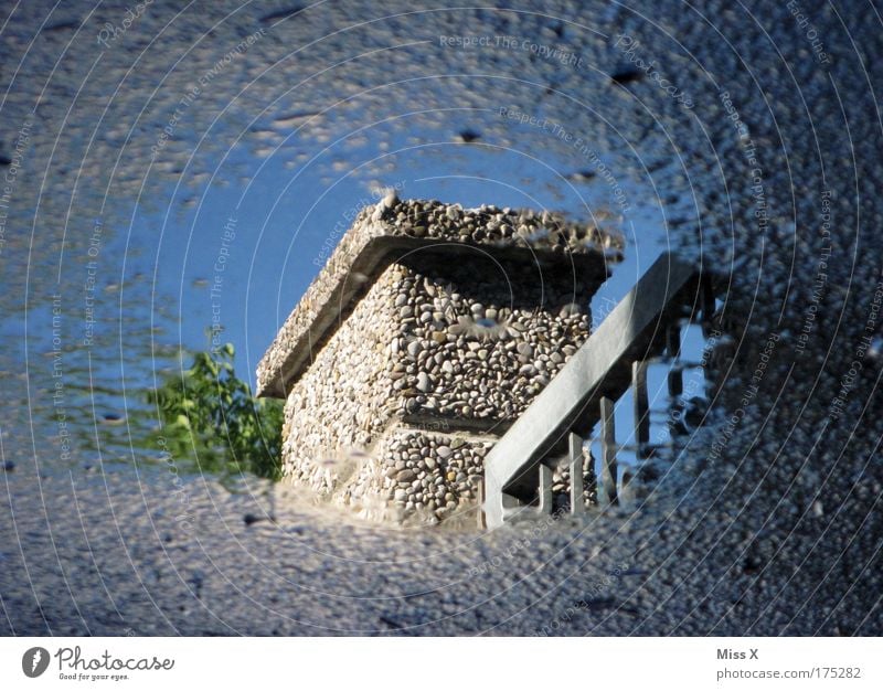 Spiegelung Außenaufnahme Nahaufnahme Detailaufnahme Menschenleer Schatten Reflexion & Spiegelung Wasser Wassertropfen Himmel Klimawandel Wetter Schönes Wetter