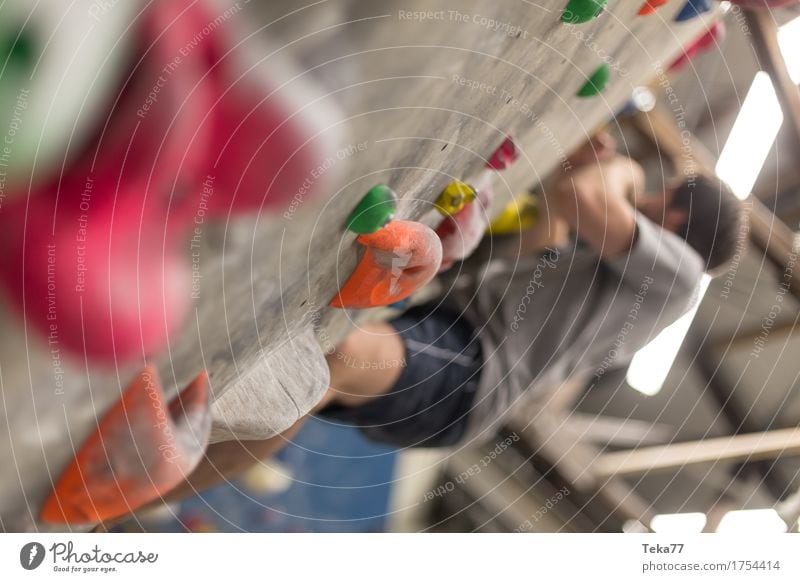 In der Boulderhalle #2 Freizeit & Hobby Sport Fitness Sport-Training Klettern Bergsteigen Mensch Hand Mauer Wand Abenteuer ästhetisch Stress Innenaufnahme