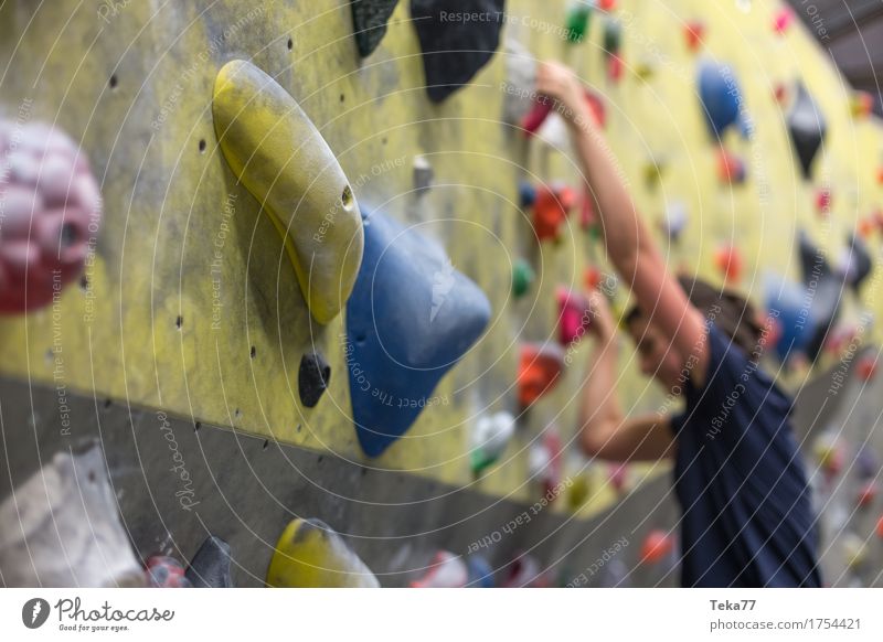 Boulder Halle 1 Freizeit & Hobby Sport Fitness Sport-Training Bouldern Mensch Hand Mauer Wand ästhetisch Farbfoto Innenaufnahme Nahaufnahme