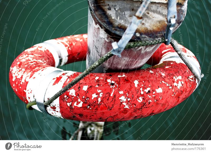 Ich rette dich großer Stahlbolzen !!! Farbfoto Außenaufnahme Tag Vogelperspektive Ferne Freiheit Kreuzfahrt Meer Segeln Natur Wasser Wellen Flussufer Kunststoff